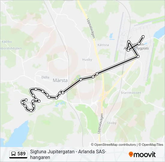 589 Bus Line Map