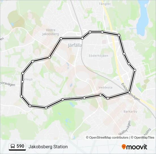 590 Bus Line Map