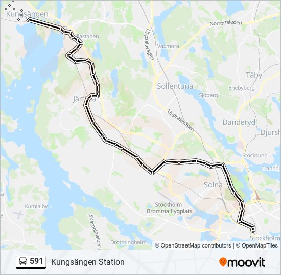 591 bus Line Map