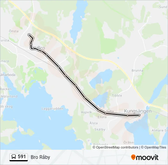 591 Bus Line Map