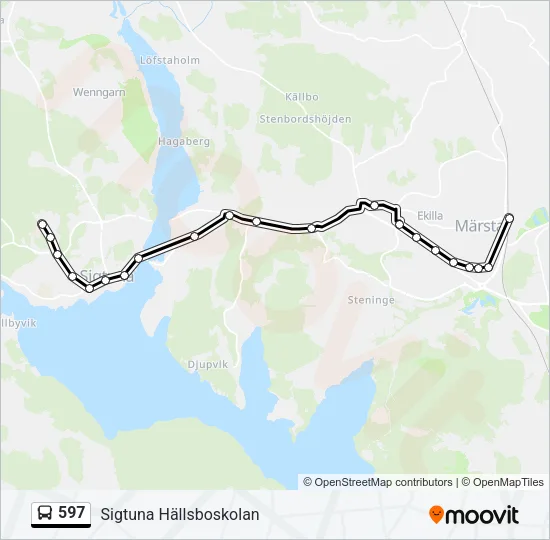 597 Bus Line Map