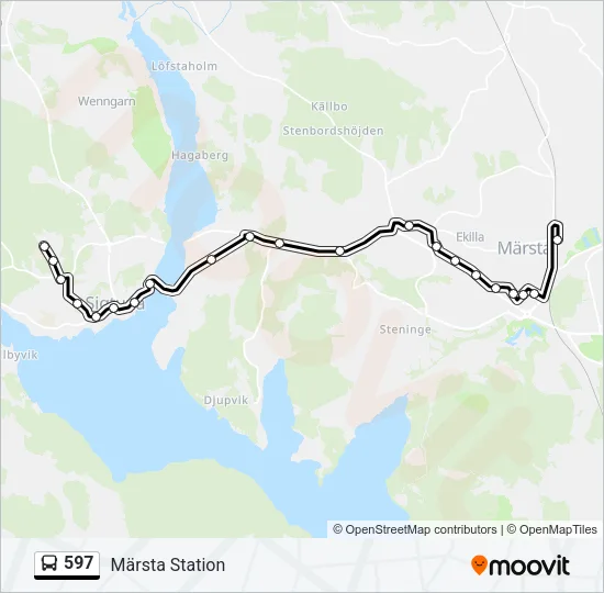 597 Bus Line Map