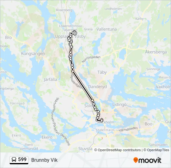 599 Bus Line Map