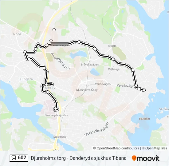 602 Bus Line Map