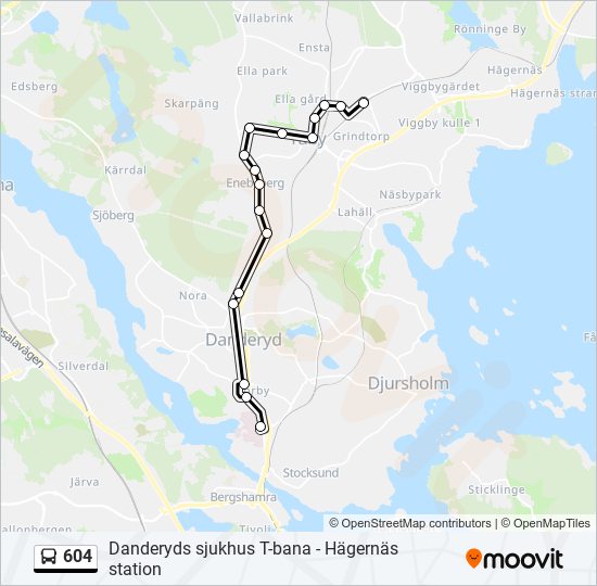 604 bus Line Map