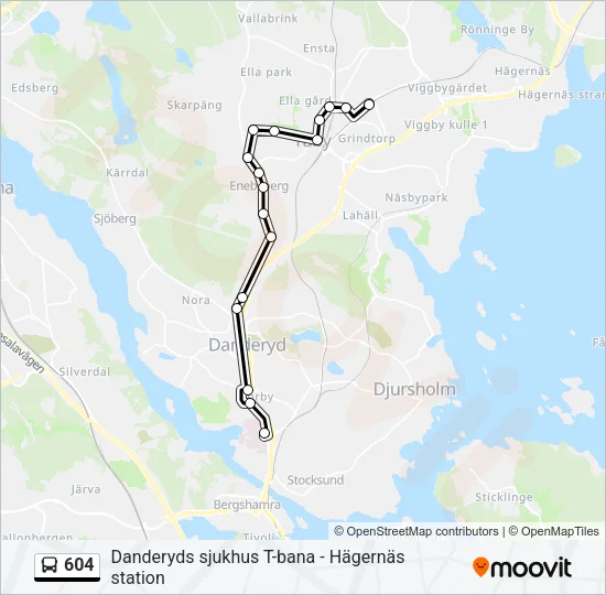 604 Bus Line Map
