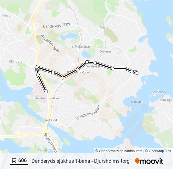 606 bus Line Map