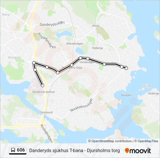606 Bus Line Map