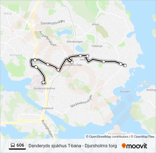 606 Bus Line Map