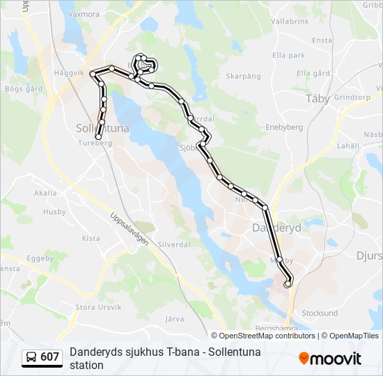 607 bus Line Map