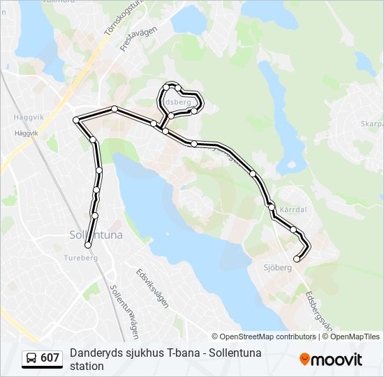 607 bus Line Map