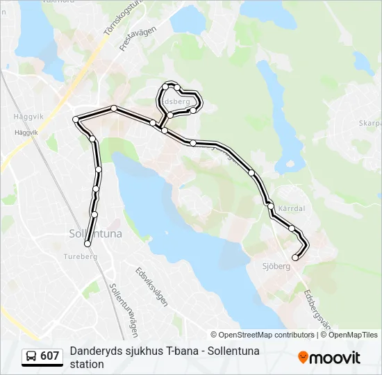 607 Bus Line Map