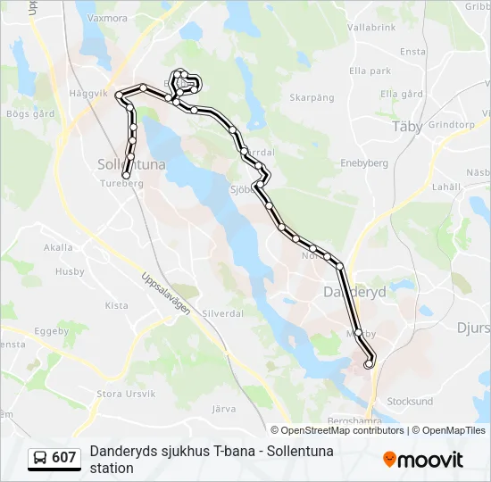 607 Bus Line Map
