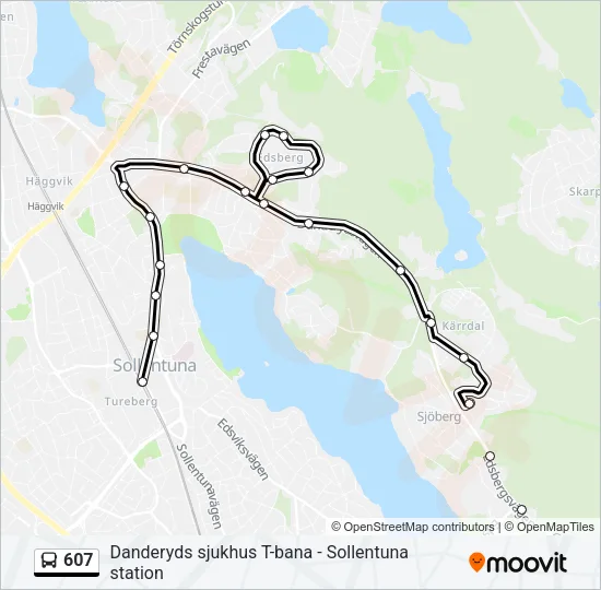 607 Bus Line Map