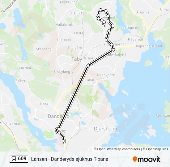 609 Bus Line Map