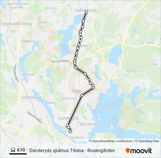 610 Bus Line Map