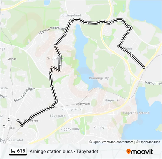 615 Bus Line Map