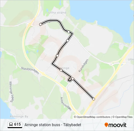 615 Bus Line Map