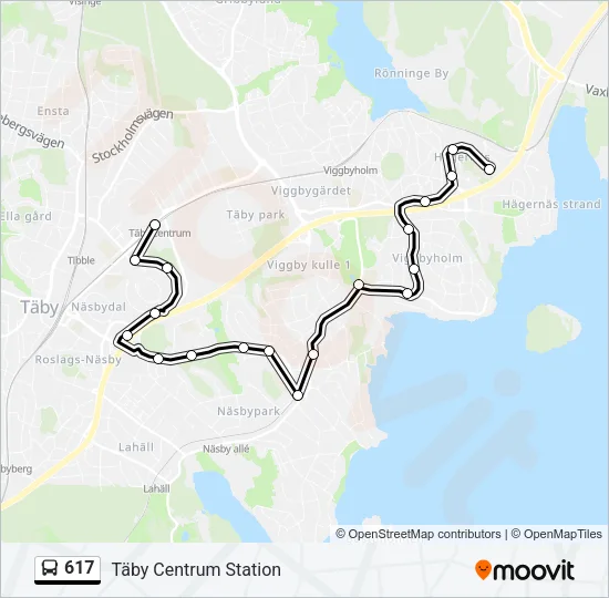 617 Bus Line Map