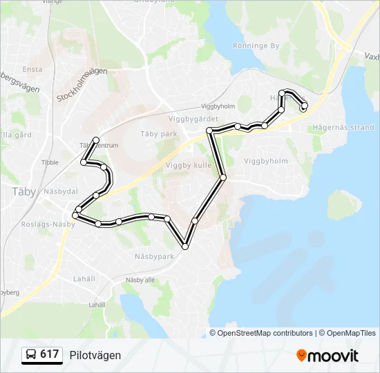 617 Bus Line Map