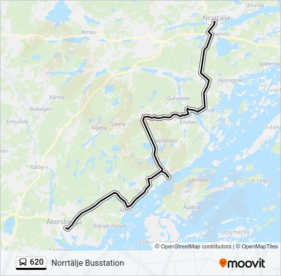 620 Bus Line Map