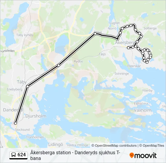 624 Bus Line Map