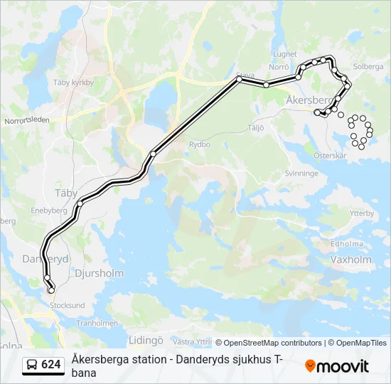 624 Bus Line Map