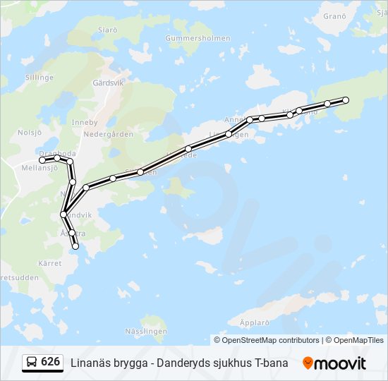 626 bus Line Map