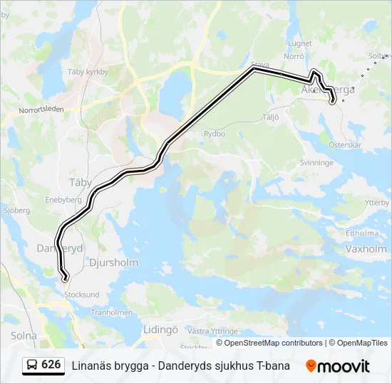 626 Bus Line Map