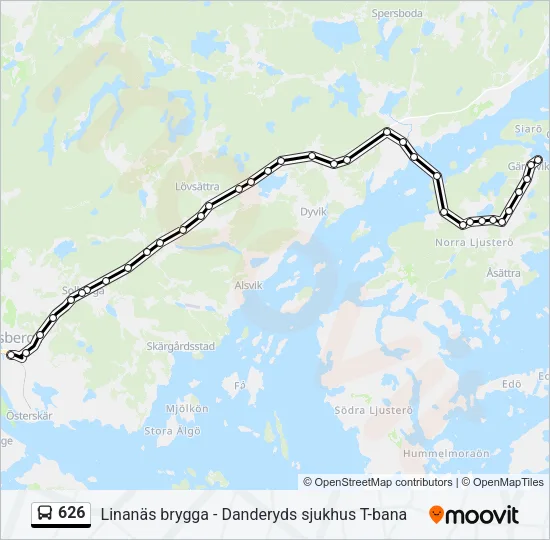 626 Bus Line Map