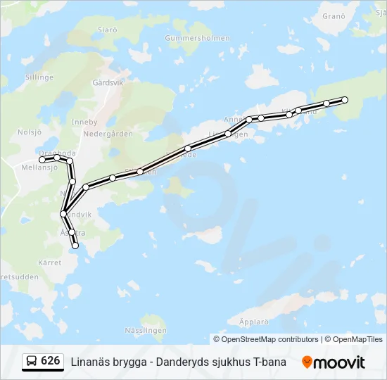 626 Bus Line Map