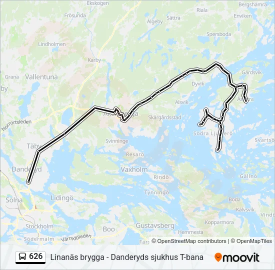 626 Bus Line Map