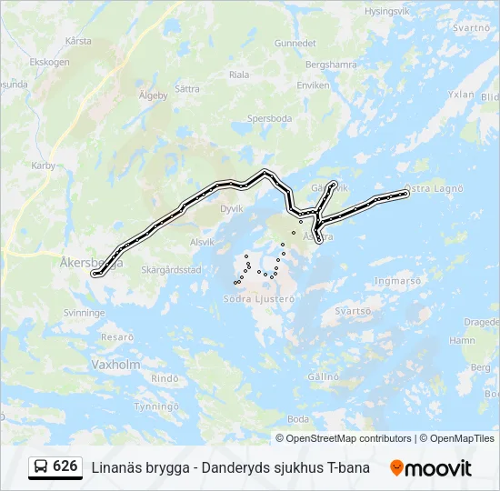626 Bus Line Map