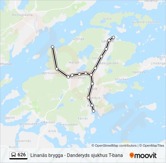626 Bus Line Map
