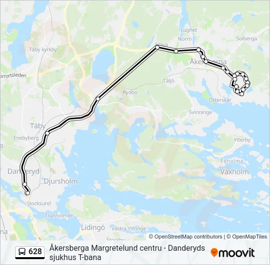 628 Bus Line Map