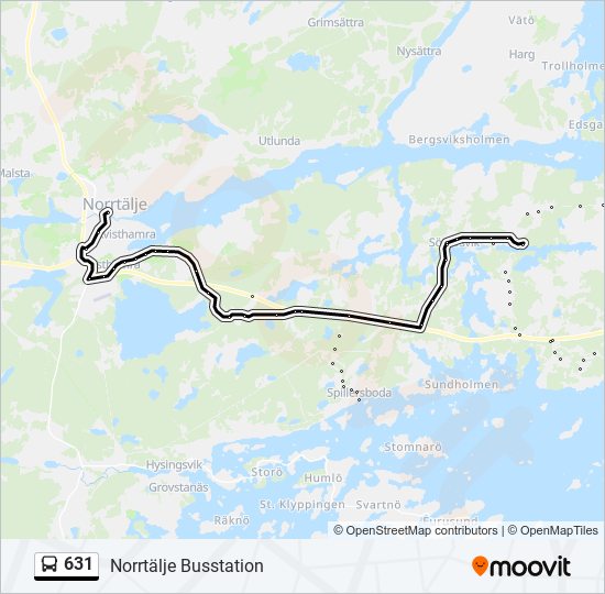 631 bus Line Map