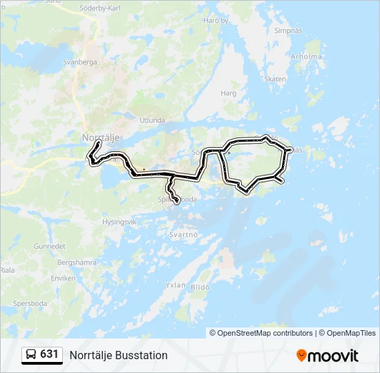 631 Bus Line Map