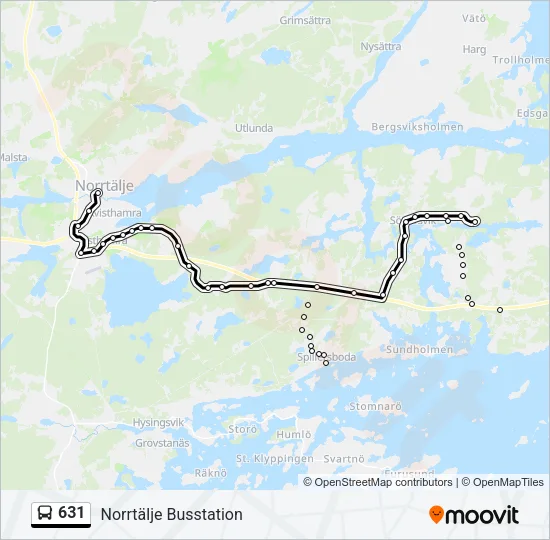 631 Bus Line Map