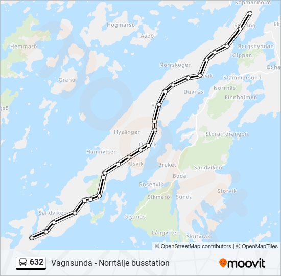 632 bus Line Map