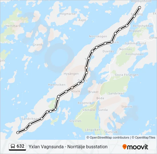632 Bus Line Map