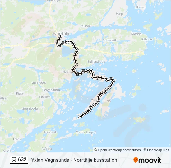 632 Bus Line Map