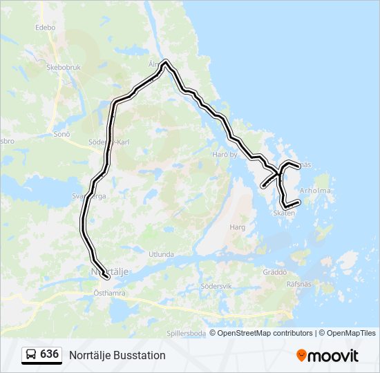 636 bus Line Map