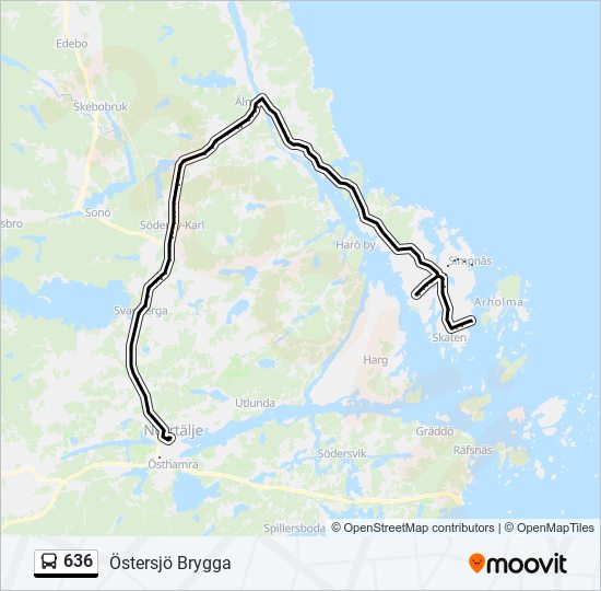 636 bus Line Map