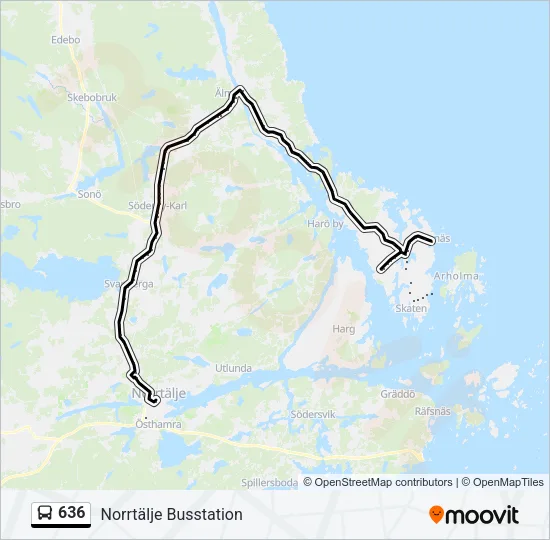 636 Bus Line Map