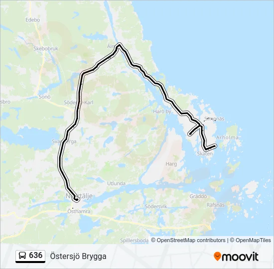 636 Bus Line Map