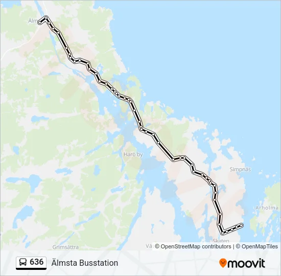 636 Bus Line Map