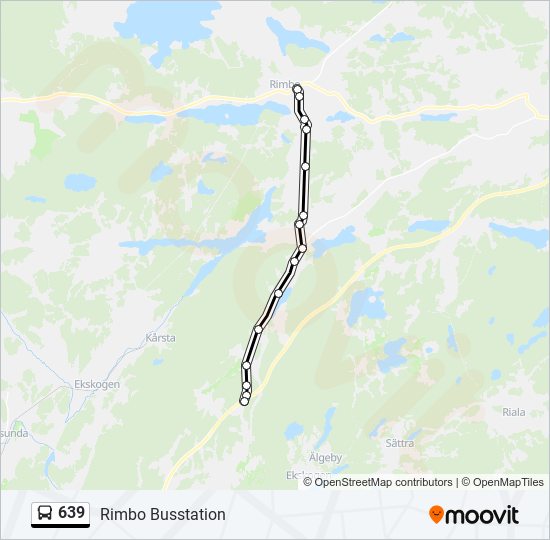 639 bus Line Map