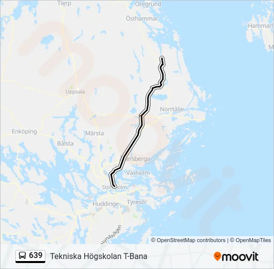 639 Bus Line Map