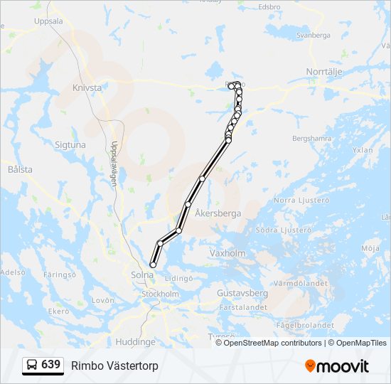 639 bus Line Map