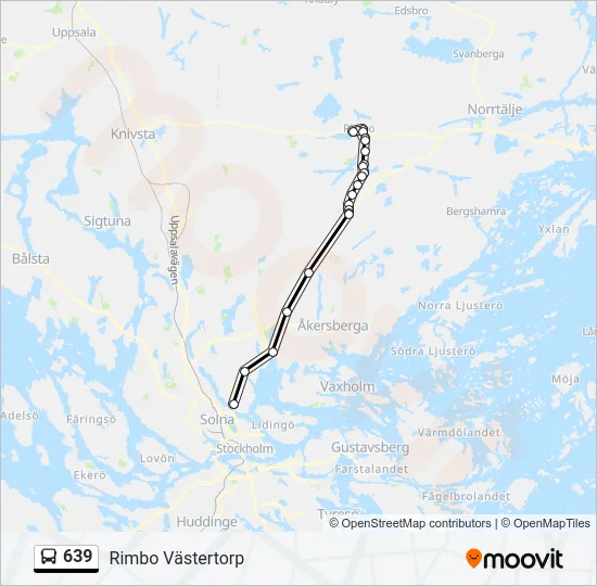 639 Bus Line Map